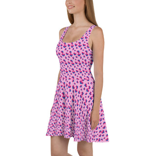 Bisexual Pride Flag Heart Sleeveless Skater Dress