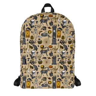 Gothic Curiosity Curio Backpack With Laptop Pocket- Gift for Goth Travel Lover