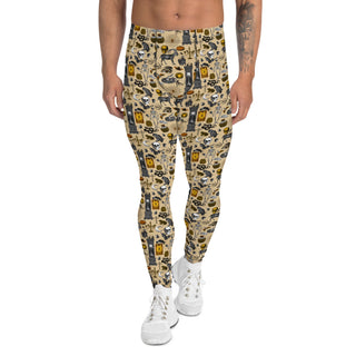 Curiosity Curio Men's Leggings- Men's Gothic Fashion Leggings and Gym Tights