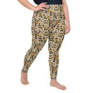 Curiosity Curio Women's Plus Size Leggings- Super Plus Gothic Yoga Pants