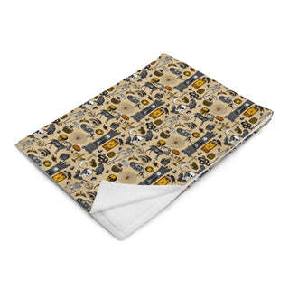 Curiosity Curio Throw Blanket- Unique Gothic Home Decor