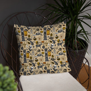 Curiosity Curio Throw Pillows- Unique Gothic Home Decor