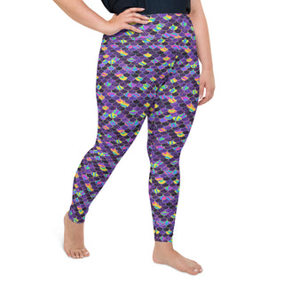 Rainbow Mermaid Women's Plus Size Leggings