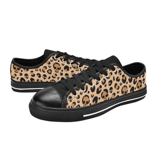 Skull Leopard Print Classic Low Top Sneakers | Quirky and Unique Shoes for Men, Women, and Kids