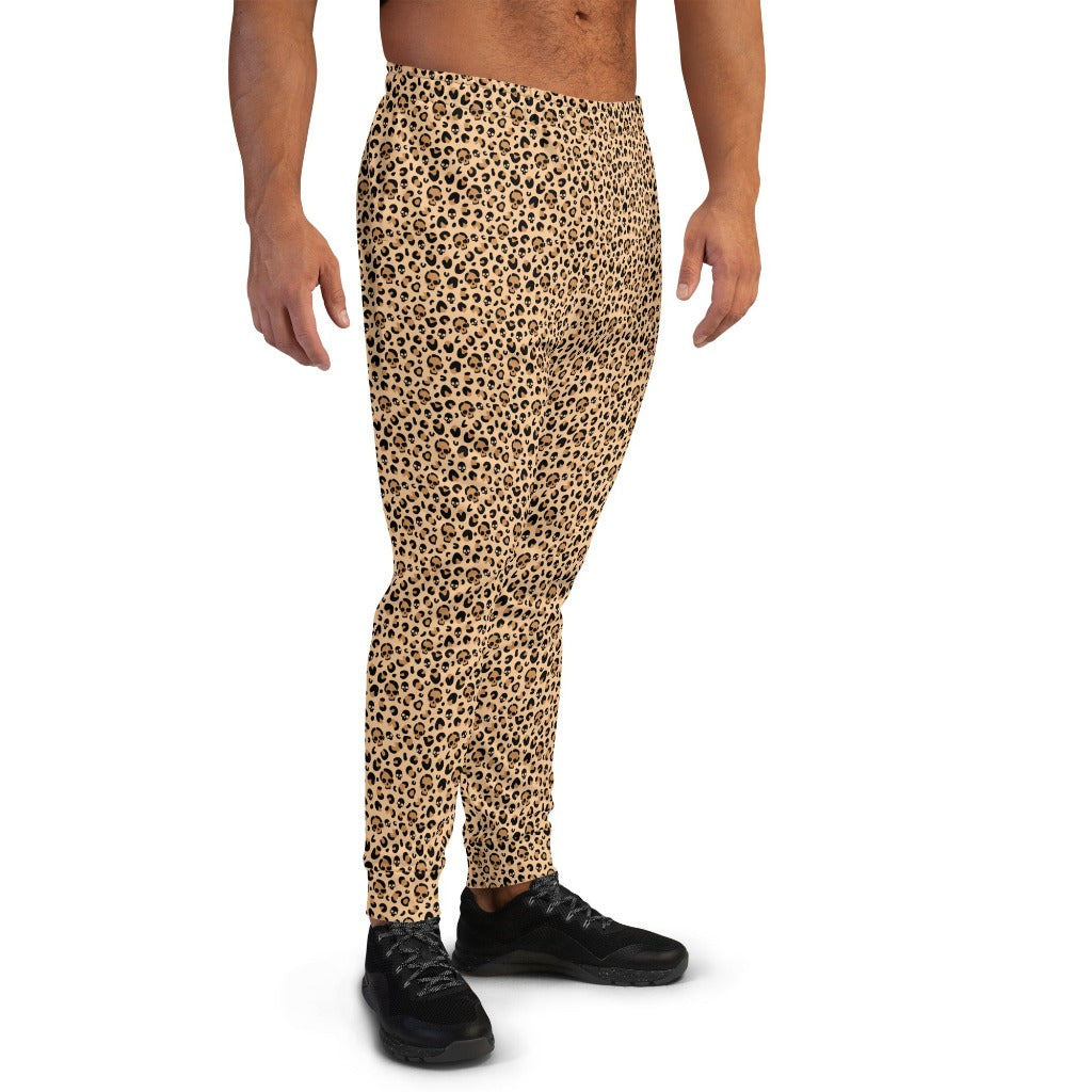 Mens cheap leopard joggers