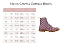 Funeral Lily Canvas Combat Boots