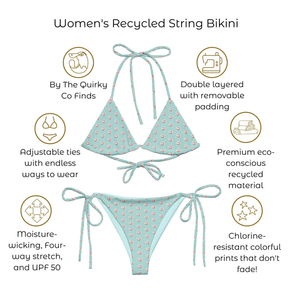 Kawaii Summer Goth Women's Recycled String Bikini