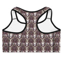 Burgundy Skeleton Lace Women's Sports Bra