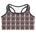 Burgundy Skeleton Lace Women's Sports Bra