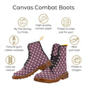 Funeral Lily Canvas Combat Boots