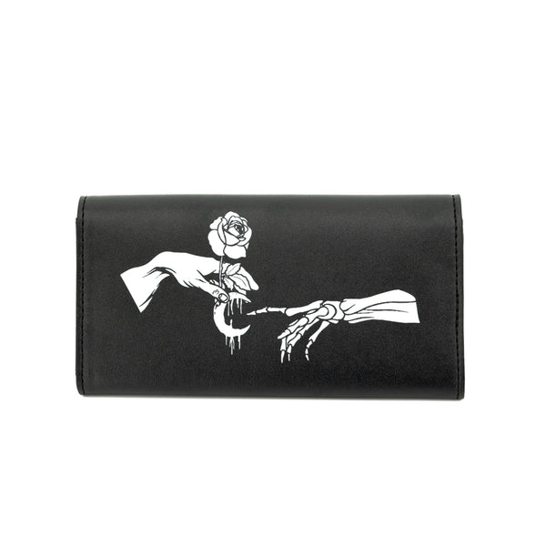 Gothic Creation Of Adam Trifold Wallet- Vegan Leather Women's Goth Wallet