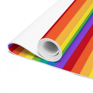 Rainbow Stripe Foam Yoga Mat- LGBTQIA+ Gay Pride Gym Mat