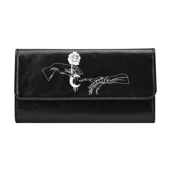 Gothic Creation Of Adam Trifold Wallet- Vegan Leather Women's Goth Wallet