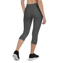 Black and Gray Houndstooth Women's Capri Fashion Leggings