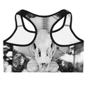 Black and White Animal Skull Sports Bra - The Quirky Co FindsBlack and White Animal Skull Sports Bra- Fitness Goth Workout Clothes with Gothic Fine Art Photography