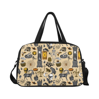 Curiosity Curio Gym Bag with Shoe Compartment- Fitness Goth Duffel Bag