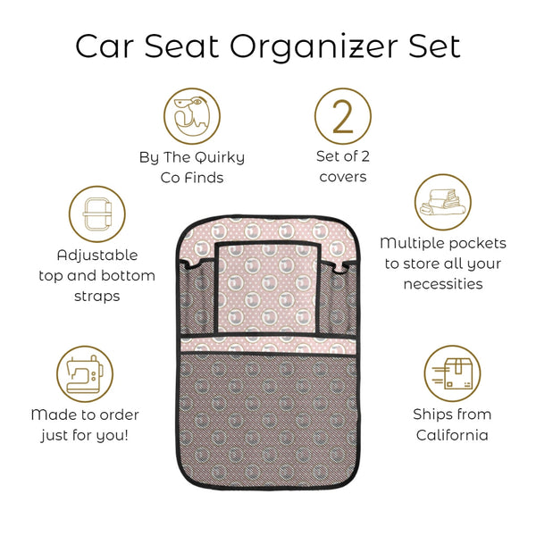 Curiosity Curio Car Seat Back Organizer Set- Unique Gothic Car Decor