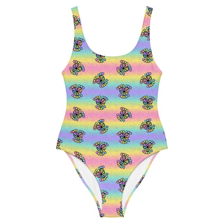 Cute and Creepy Women's Pastel Goth One-Piece Swimsuit