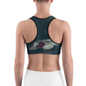 Skull With Flower Eye Sports Bra - The Quirky Co Finds