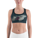 Skull With Flower Eye Sports Bra - The Quirky Co Finds