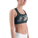 Skull With Flower Eye Sports Bra - The Quirky Co Finds