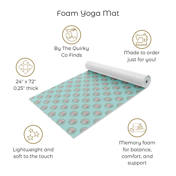 Cute and Creepy Foam Yoga Mat- Pastel Fitness Goth Exercise and Pilates Mat