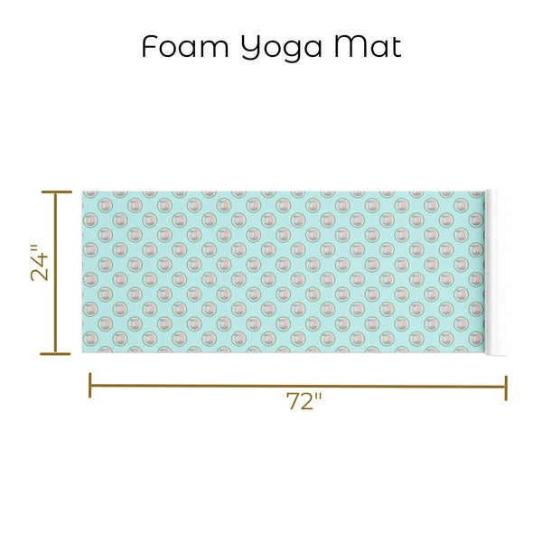 Skull Leopard Print Foam Yoga Mat