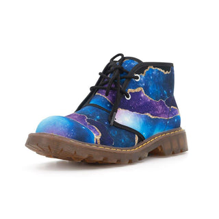 Celestial Galaxy Marble Chukka Ankle Boots | Aesthetic Streetwear for men and women