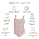 Skull Leopard Print Kids One-Piece Swimsuit