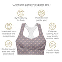 Rainbow Leopard Print Longline Sports Bra- Lisa Frank 90s Neon Animal Print High Impact Sports Bra