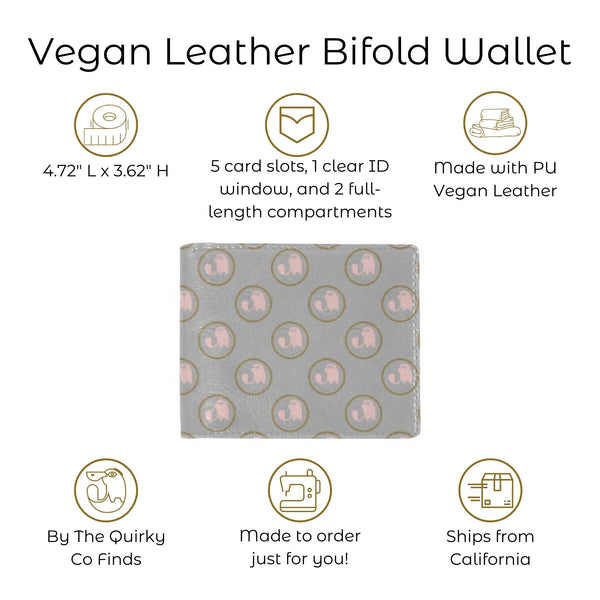 Gothic Curiosity Curio Men's Vegan Leather Bifold Wallet- Gift for Gothic Man- Husband, Boyfriend, Son