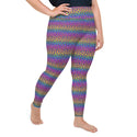 Rainbow Leopard Print Women's Plus Size Leggings