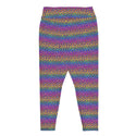 Rainbow Leopard Print Women's Plus Size Leggings