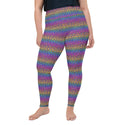 Rainbow Leopard Print Women's Plus Size Leggings