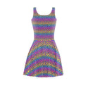 Rainbow Leopard Print Skater Dress