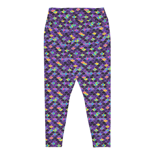 Rainbow Mermaid Women's Plus Size Leggings