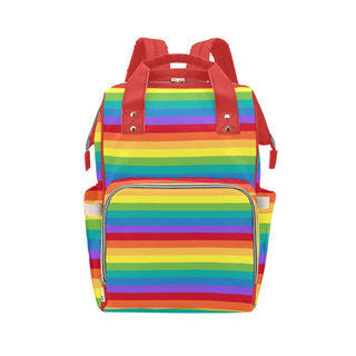 Rainbow Stripe Multi-Purpose Backpack and Diaper Bag