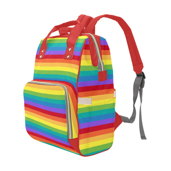 Rainbow Stripe Multi-Purpose Backpack and Diaper Bag