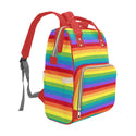 Rainbow Stripe Multi-Purpose Backpack and Diaper Bag