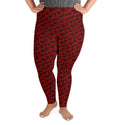 Red Bats Women's Plus Size Leggings- Gothic Fashion and Accessories