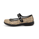 Skull Leopard Print Satin Women's Mary Janes