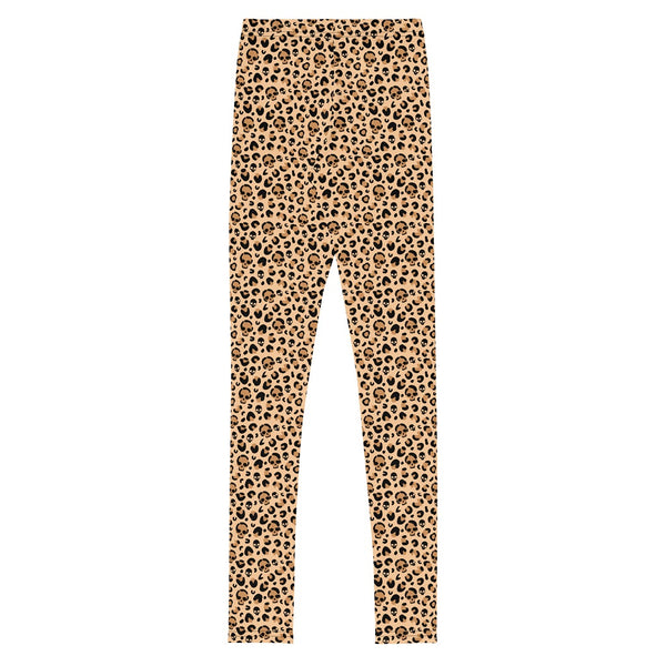 Skull Leopard Print Youth Leggings