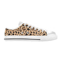 Skull Leopard Print Classic Low Top Sneakers | Quirky and Unique Shoes for Men, Women, and Kids