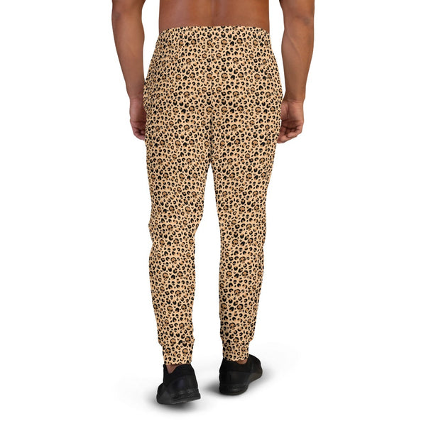 Skull Leopard Print Men's Joggers- Men's Rockabilly Sweatpants