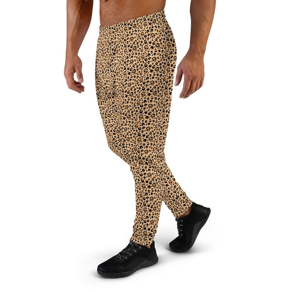 Skull Leopard Print Men's Joggers- Men's Rockabilly Sweatpants