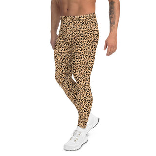 Skull Leopard Print Leggings for Men- Rockabilly Goth Gym Pants