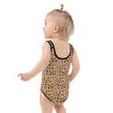 Skull Leopard Print Kids One-Piece Swimsuit
