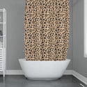 Skull Leopard Print Shower Curtain- Rockabilly Goth Home and Bathroom Decor