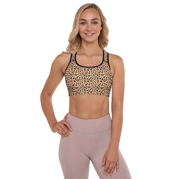 Skull Leopard Print Sports Bra