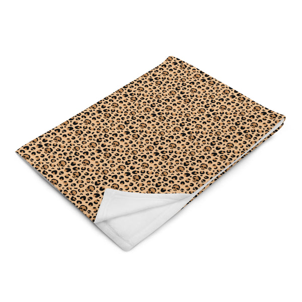 Skull Leopard Print Throw Blanket